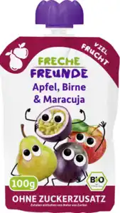 Freche Freunde Bio Quetschie Apfel, Birne & Maracuja, 100 g