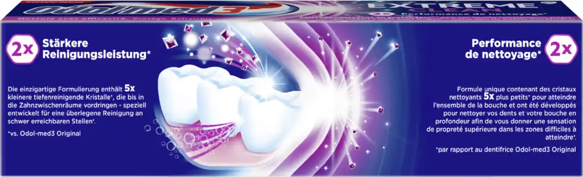 Bild 2 von Odol med3 Extreme Clean Tiefenreinigung* Zahncreme, 75 ml