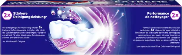 Bild 2 von Odol med3 Extreme Clean Tiefenreinigung* Zahncreme, 75 ml