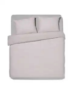 Bettwäsche, Baumwolle, 240 x 200/220 cm, beige, Stickerei