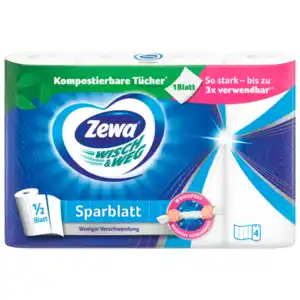 Zewa Wisch & Weg Sparblatt 4x74 Blatt