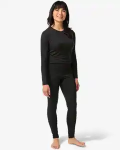 Damen-Thermo-T-Shirt schwarz