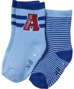 Frotteesocken im Doppelpack, blau