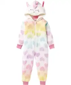 Fleece-Schlafanzug Einhorn, bunt