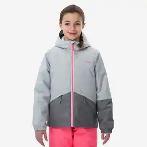 WEDZE Skijacke Kinder warm wasserdicht - 100 grau