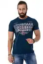 Bild 1 von Cipo & Baxx Rundhalsshirt mit Logo-Frontprint, Blau