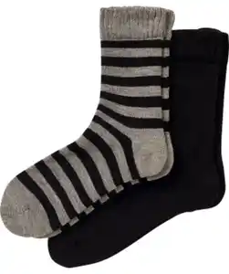 Frotteesocken im Doppelpack, schwarz