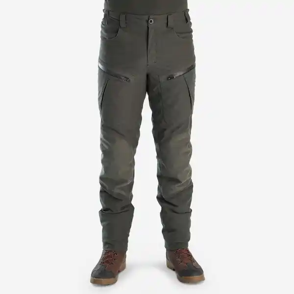 Bild 1 von SOLOGNAC Jagdhose 900 warm wasserdicht leise grün