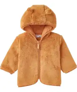 Newborn Fleecejacke mit Öhrchen, hellbraun