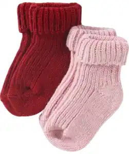 Gestrickte Socken, rosa