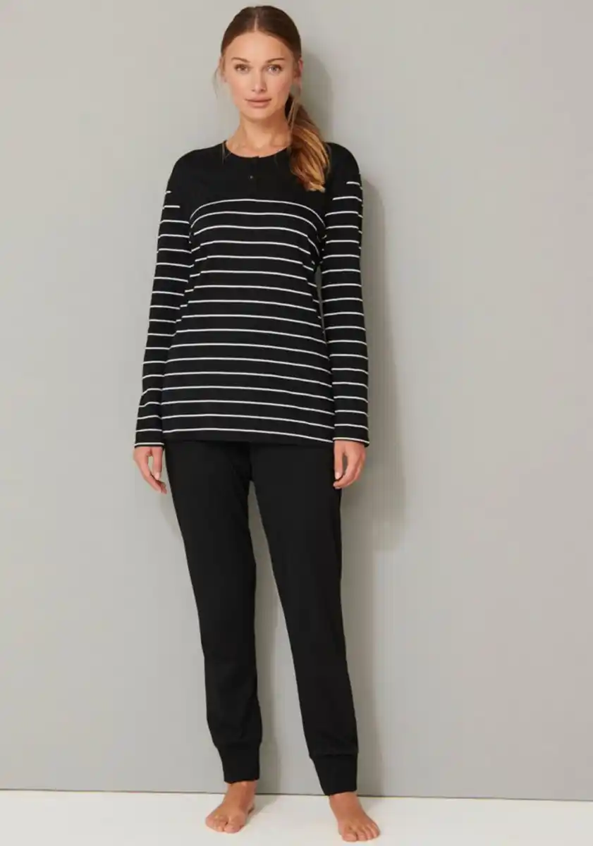 Bild 1 von Schiesser Pyjama (2 tlg., 1 Stück) mit klassischen Streifen