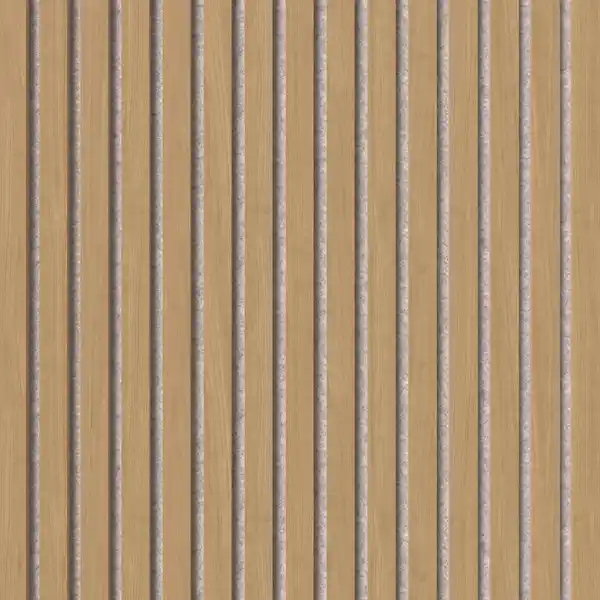 Bild 4 von Akustikpaneel Wandverkleidung Eiche Natur auf Akustikfilz Grau 240 cm