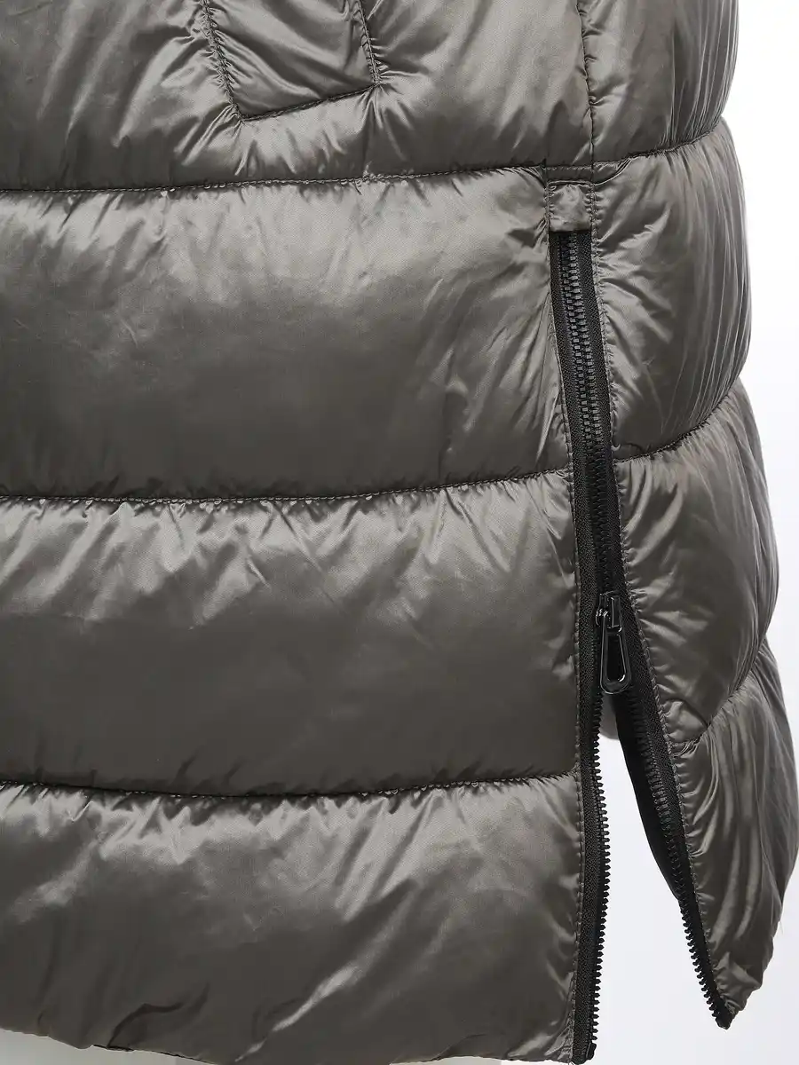 Bild 3 von Damen Steppweste in langer Form Grau