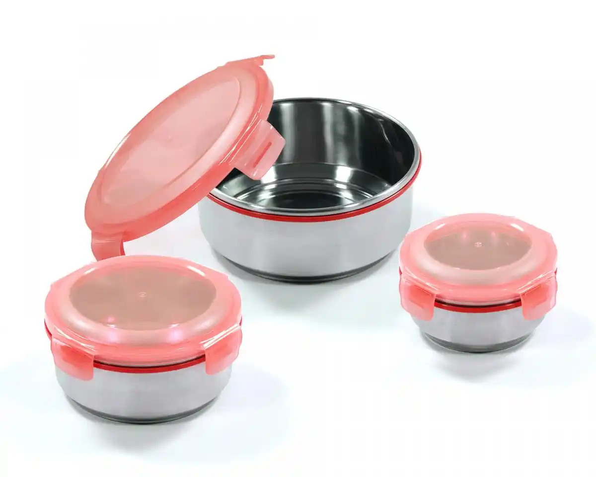 Bild 1 von 3tlg. KING® Vorratsdosen-Set KLICKBOX - Rot