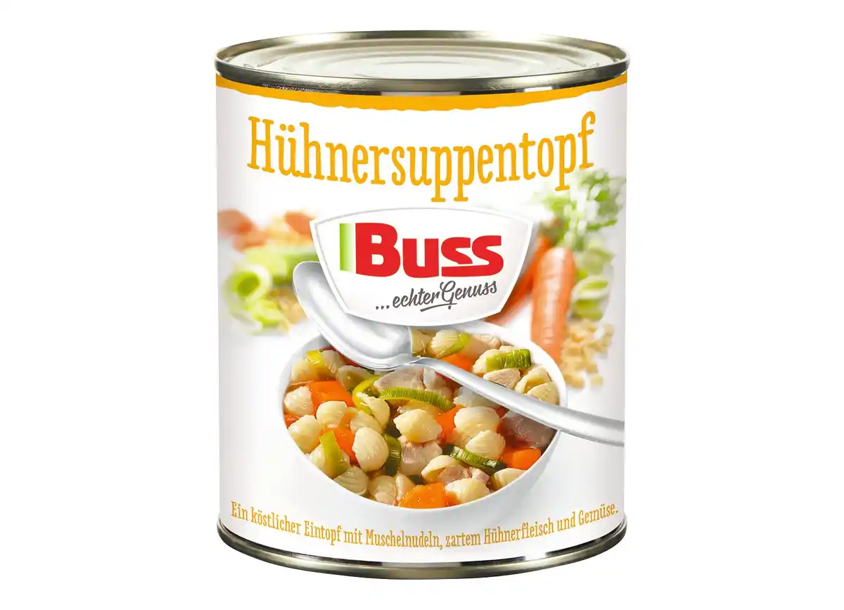 Bild 1 von Buss Hühnersuppentopf 800g Dose