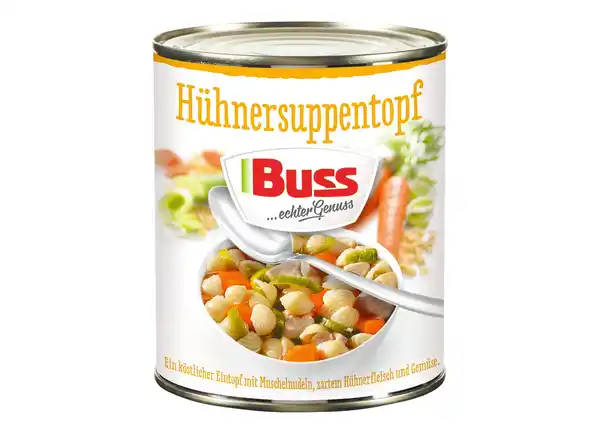 Bild 1 von Buss Hühnersuppentopf 800g Dose