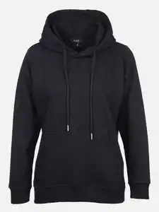 Damen Sweatshirt mit Kapuze Schwarz