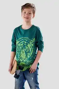 KIDSWORLD Langarmshirt NEON TIGER, Grün