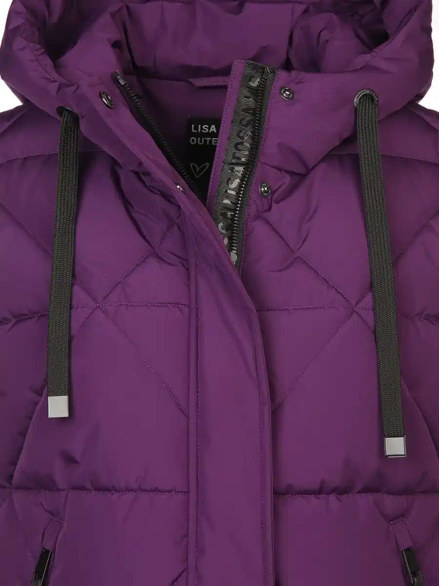 Bild 3 von Damen Steppweste mit Kapuze Lila