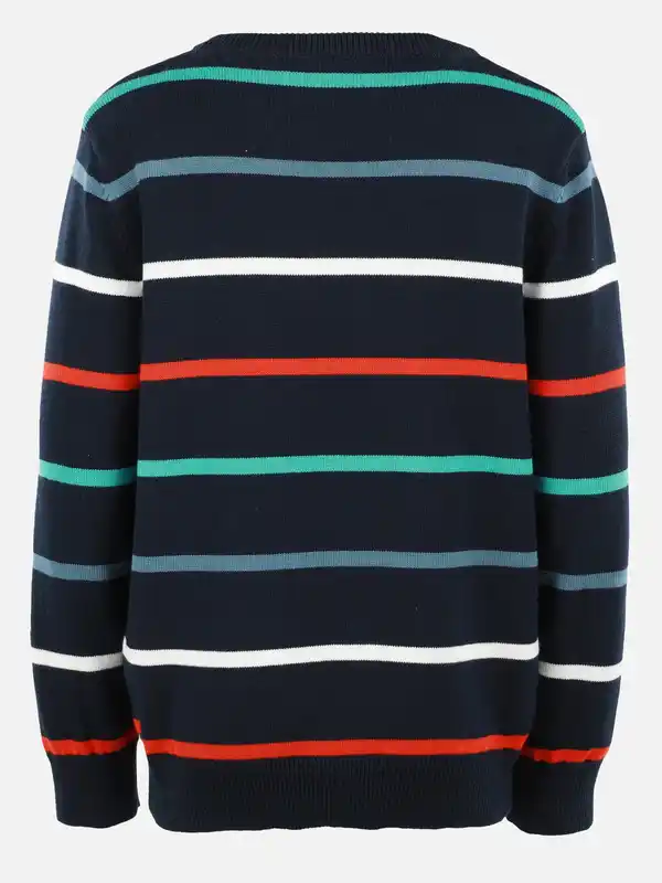 Bild 2 von Jungen Strickpullover mit Streifen Bunt