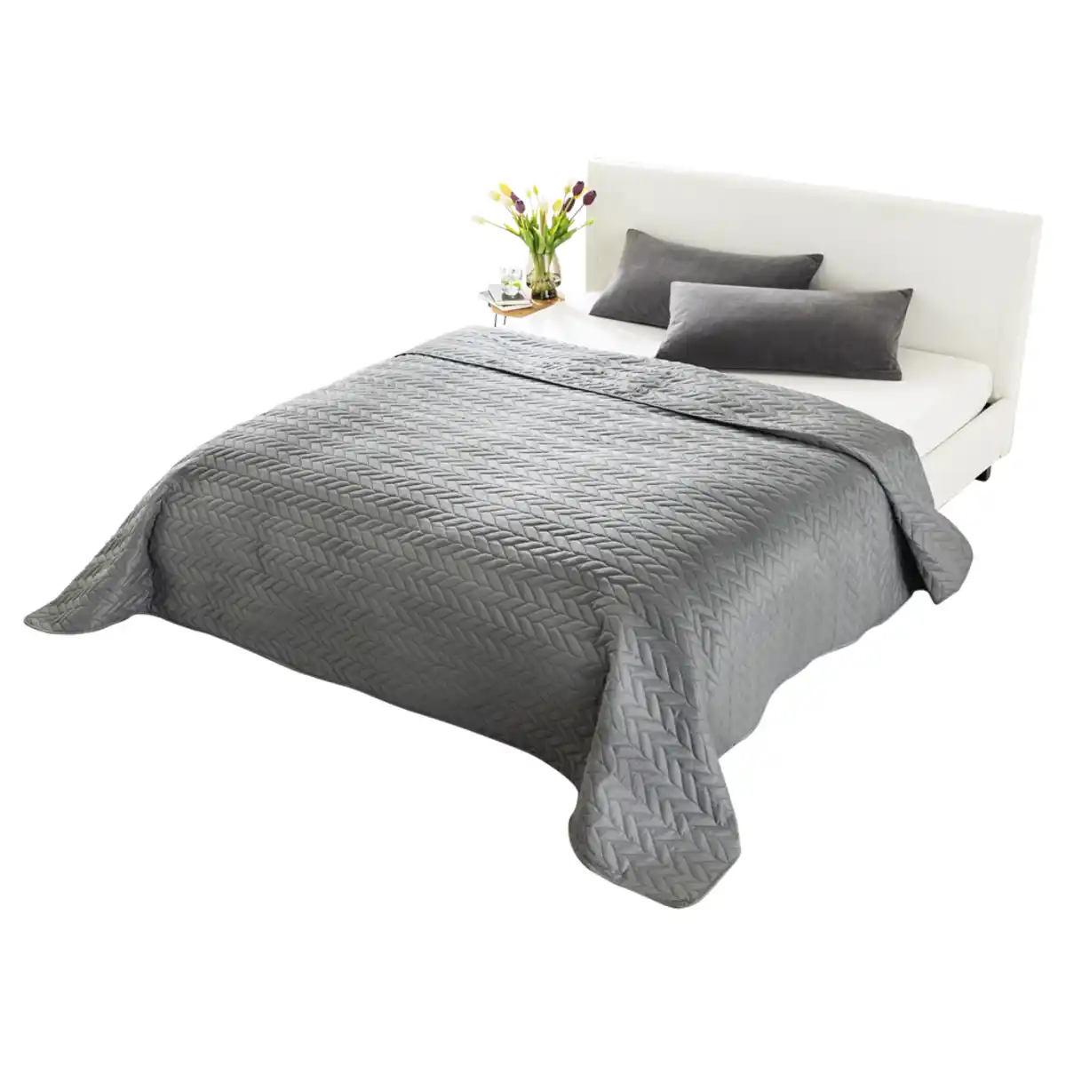 Bild 1 von XXL-Allzweck-/Tagesdecke, ca. 220 x 240 cm - Grau