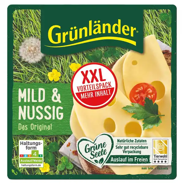 Bild 1 von GRÜNLÄNDER XXL, Mild und Nussig 240 g