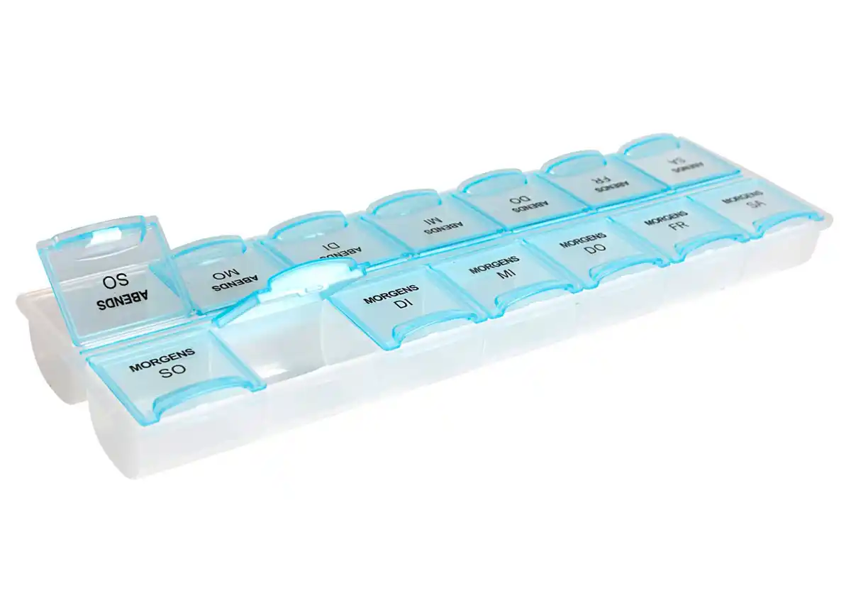 Bild 1 von 7 Tage-Pillenbox 2 Fächer pro Tag