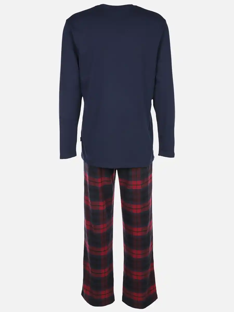 Bild 2 von Herren Pyjama Flanell Blau