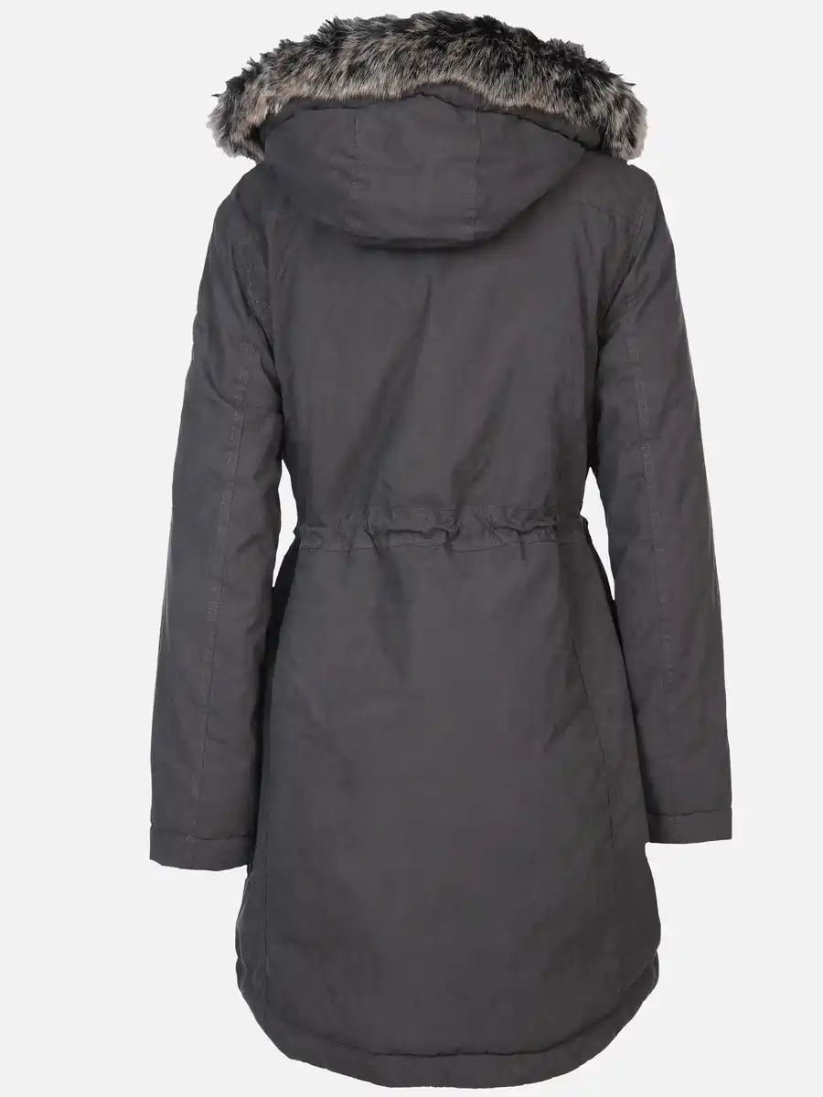 Bild 2 von Damen Parka mit Kunstfellbesatz Grau