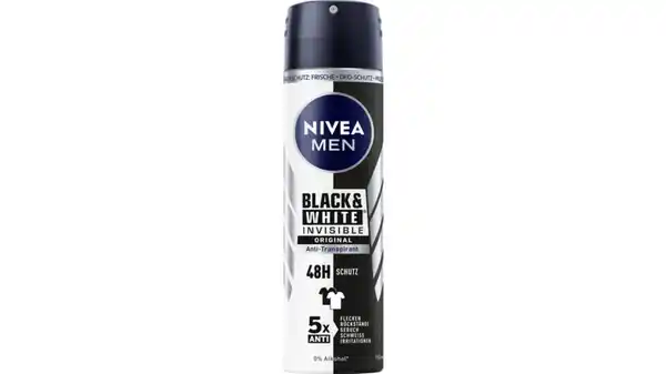 Bild 1 von NIVEA MEN Deo Spray Black+White Invisible Original Anti-Transpirant