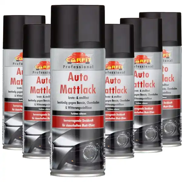 Bild 1 von Auto Mattlack, Schwarz 6er Set