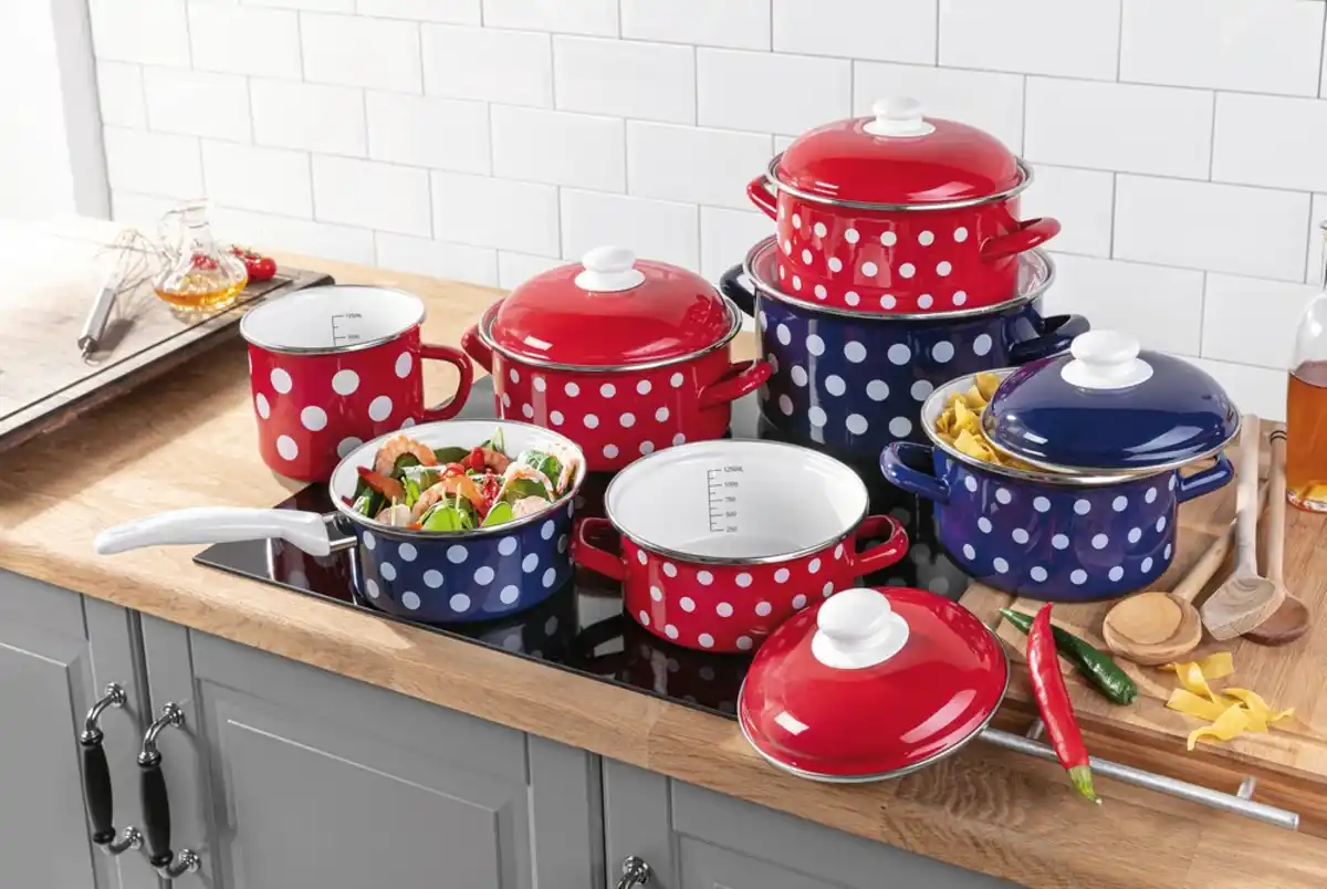 Bild 2 von Bratentopf "Dots", Ø ca. 20 cm - Blau - 2,9L