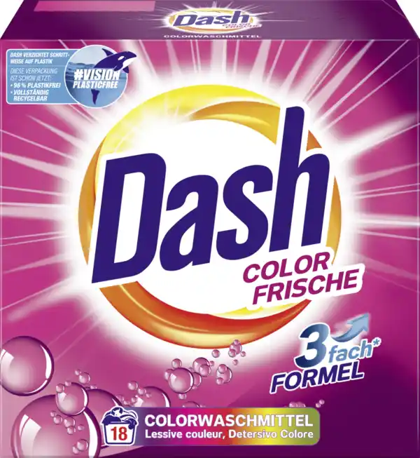 Bild 1 von Dash Colorwaschmittel Pulver Color Frische 18 WL