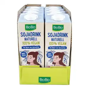 BioBio Sojadrink Naturell 1 Liter, 8er Pack