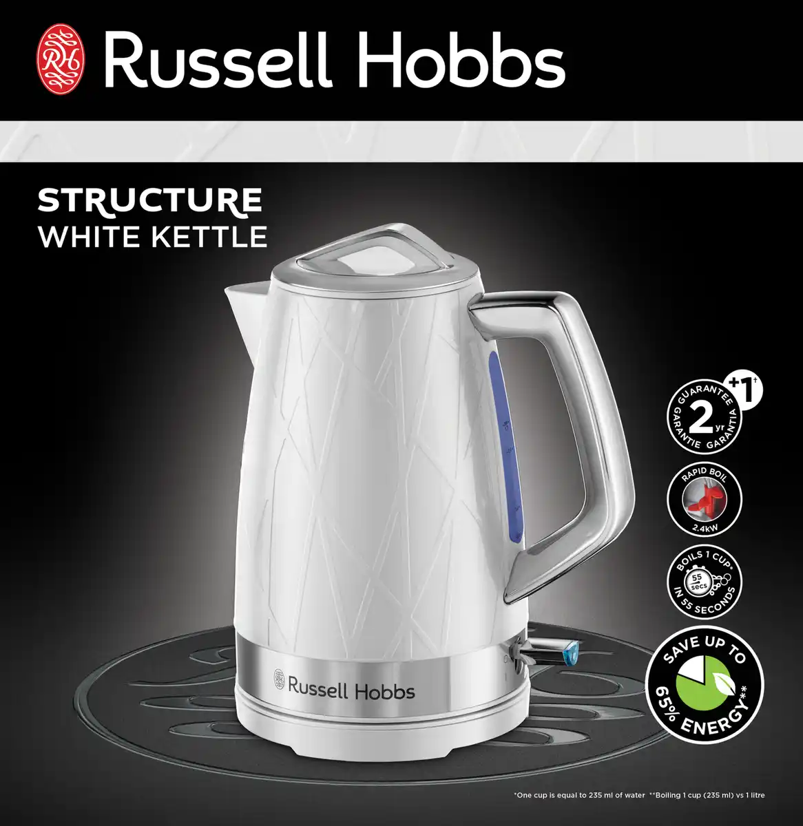 Bild 3 von Russell Hobbs Structure Wasserkocher weiß