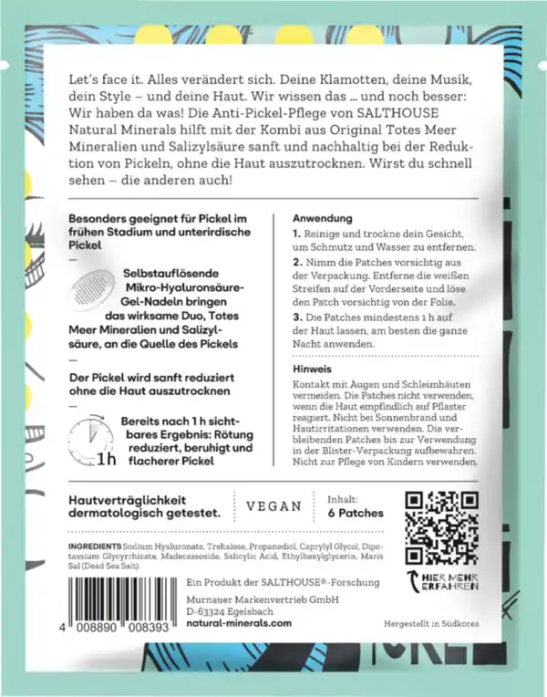 Bild 2 von Salthouse Natural Minerals Anti Pickel Microneedling Patches