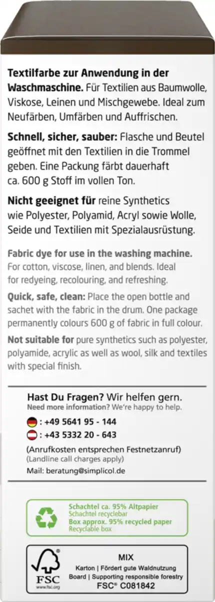 Bild 3 von simplicol Textilfarbe intensiv Espresso-Braun
