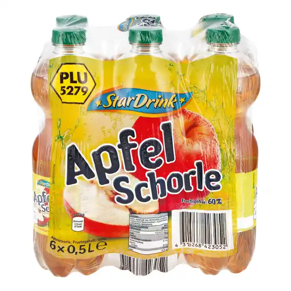 Bild 1 von Stardrink Apfelschorle 0,5 Liter, 6er Pack