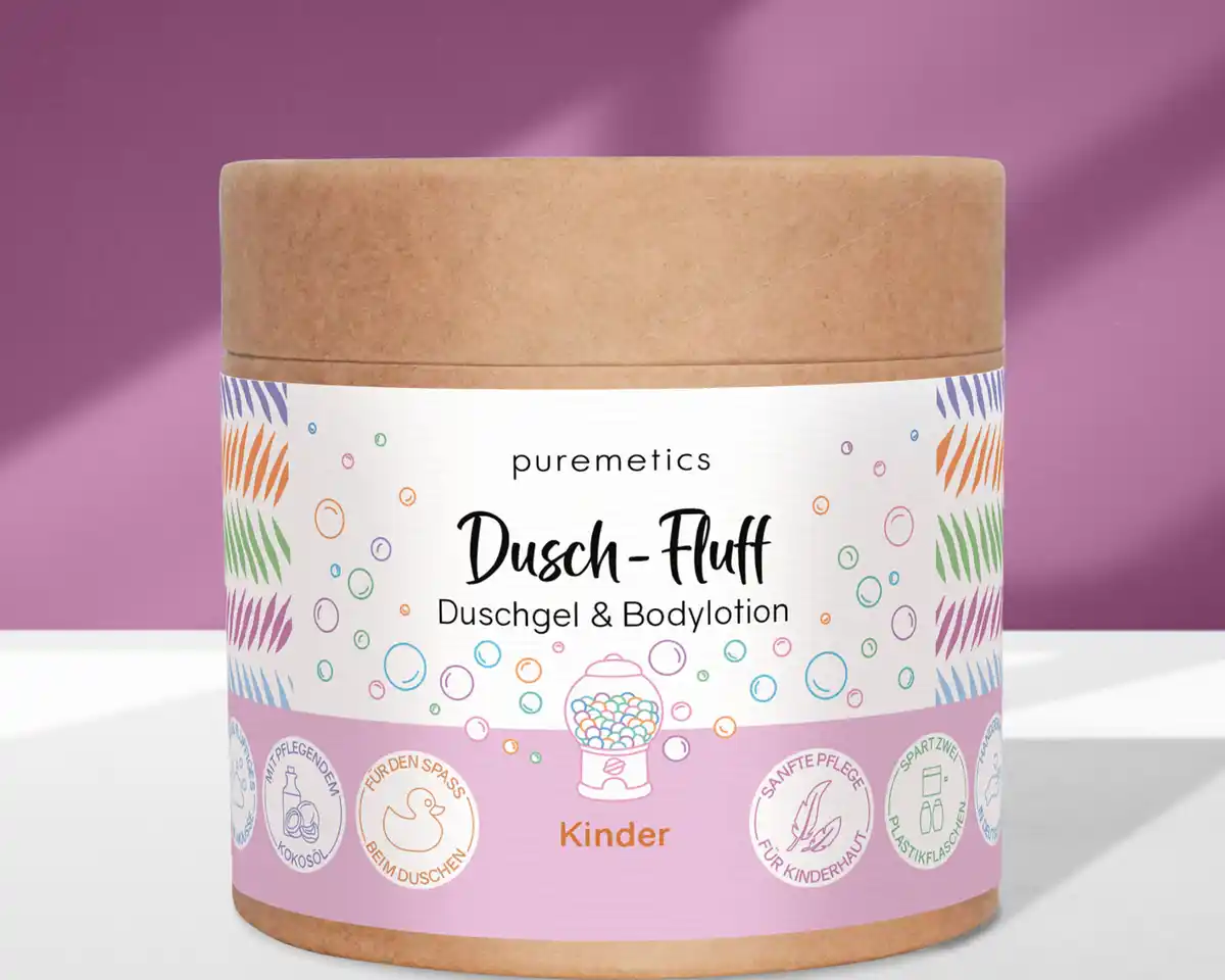 Bild 2 von puremetics Dusch-Fluff Kinder, 200 g