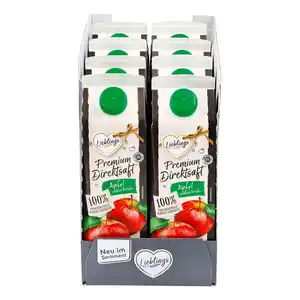 Lieblings Premium Apfel-Direktsaft naturtrüb 1 Liter, 8er Pack