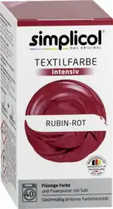 simplicol Textilfarbe intensiv Rubin-Rot