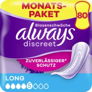 Always Monatspaket Discreet Inkontinenz-Einlagen long