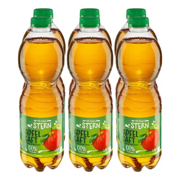 Bild 1 von Fruchtstern Apfelsaft 1,5 Liter, 6er Pack