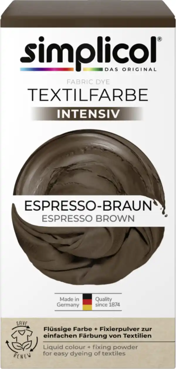 Bild 1 von simplicol Textilfarbe intensiv Espresso-Braun