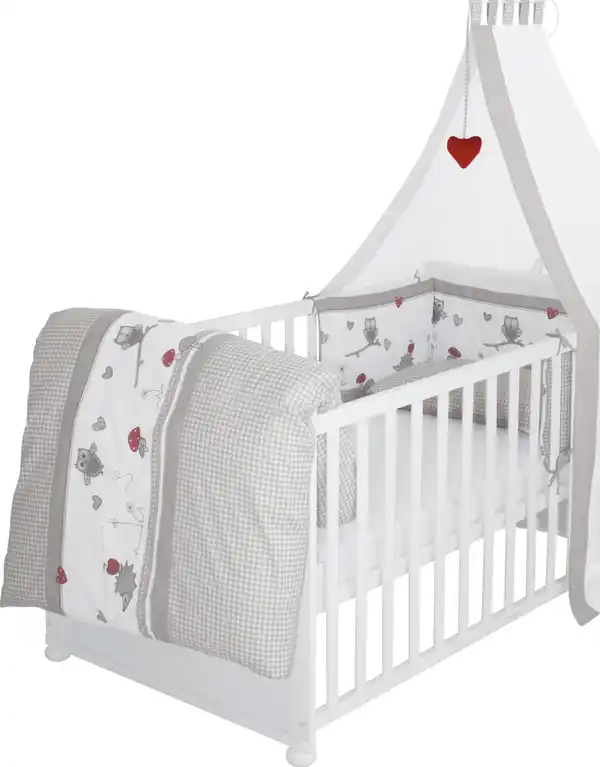 Bild 2 von roba Komplettbett "Lukas", Dessin "Adam & Eule", weiß