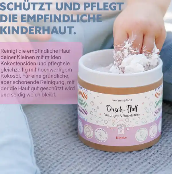 Bild 4 von puremetics Dusch-Fluff Kinder, 200 g