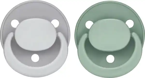 Bild 2 von Babydream Beruhigungssauger Die Kirsche Latex Grau & Grün 0-24 Monate