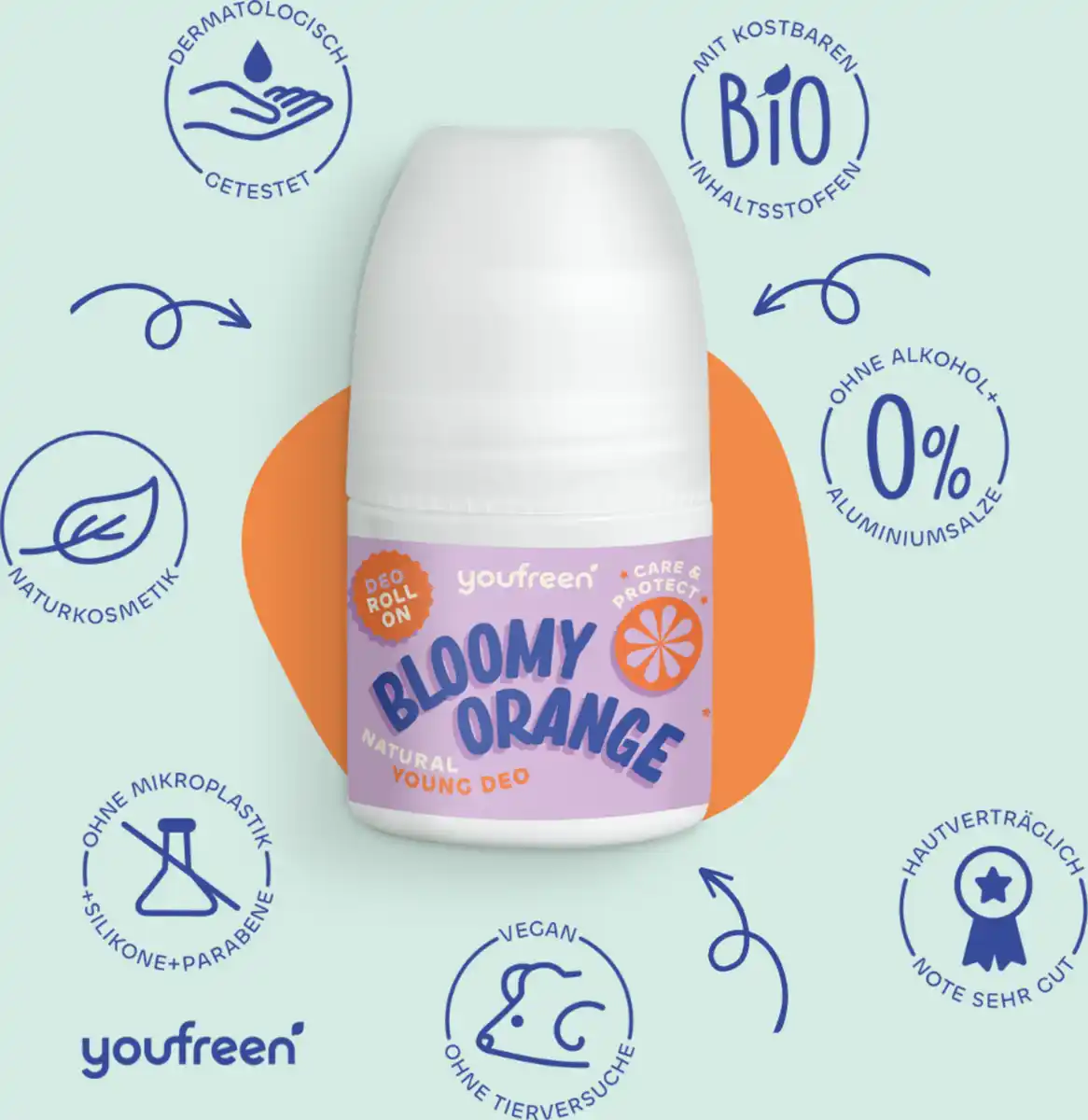 Bild 3 von youfreen Deo Roll-on bloomy orange, 50 ml