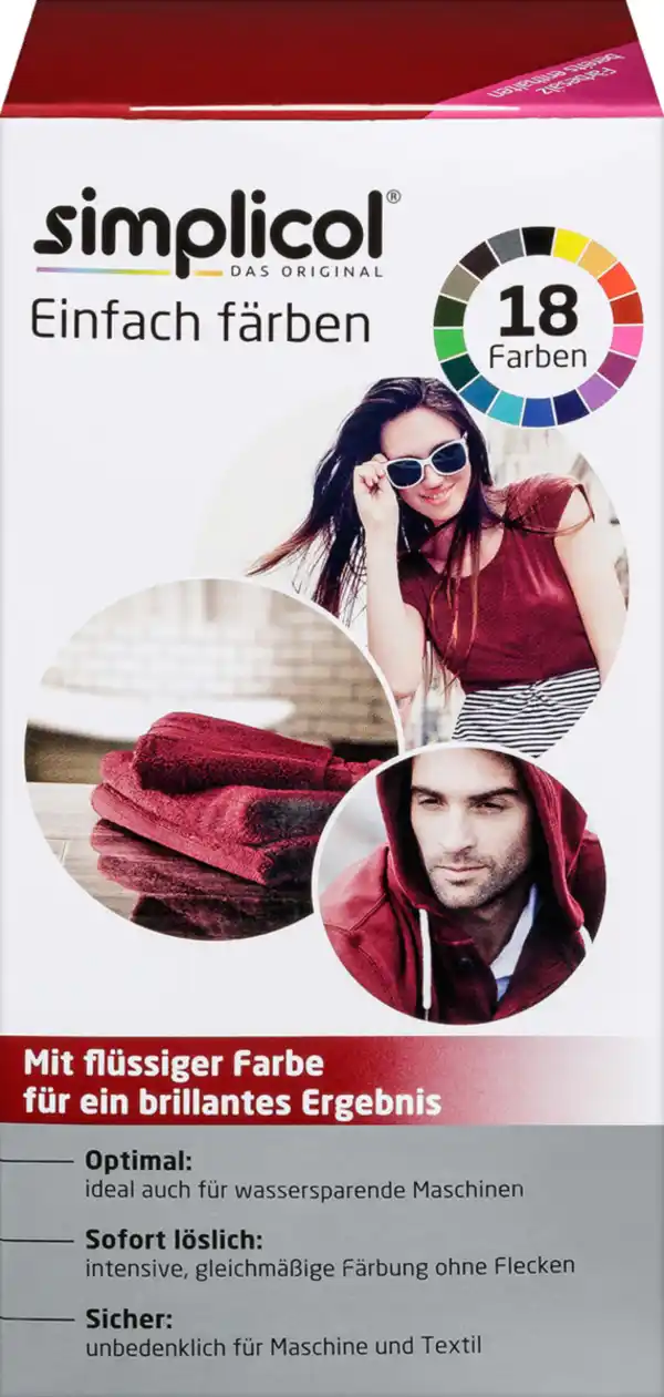 Bild 2 von simplicol Textilfarbe intensiv Rubin-Rot