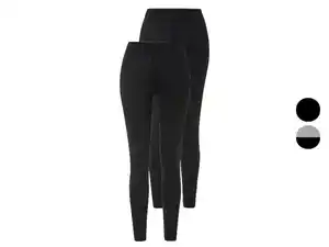 esmara® Damen Leggings, 2 Stück, mit Bio-Baumwolle